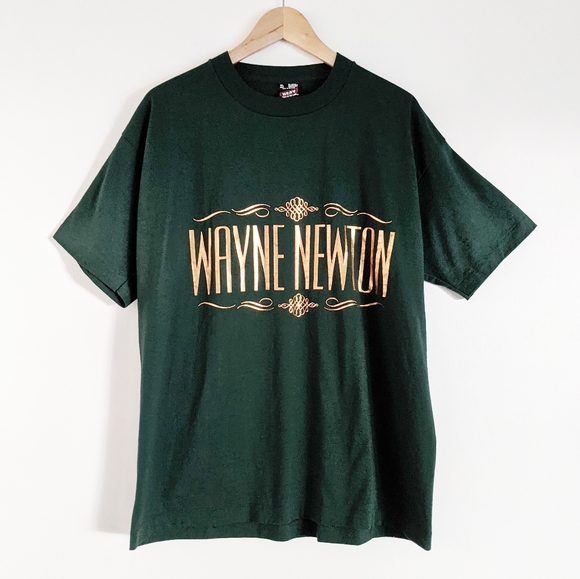 VTG WAYNE NEWTON Gold Foil Single Stitched T-shirt - Picture 2 of 7